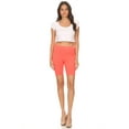 thumbnail image 4 of MOA COLLECTION Women's Casual Slim Fit High Waist Comfy Stretch Elastic Waistband Biker Shorts, 4 of 5