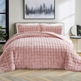 thumbnail image 6 of Rabbit Faux Fur Bubble Comforter Set Queen Size Plush Fluffy Comforter White Bedding Set Soft Cozy Warm Winter Bedding Queen Size Smoofy Velvet Bubble Fur Fuzzy Comforter Luxury Bedding 3 Pcs, 6 of 8