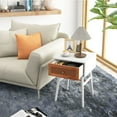 thumbnail image 4 of Costway Nightstand Modern Bedside End Table with Storage Drawer & Solid Wood Legs White, 4 of 9
