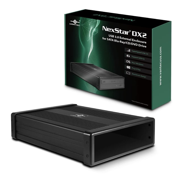 Carcasa externa Vantec NexStar DX2 USB 3.0 para unidad SATA Blu-ray/CD/DVD de 5.25