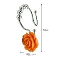 thumbnail image 6 of Rose Shower Curtain Hooks,12 Pcs Double Glide Shower Curtain Rings Stainless Steel Rustproof Decorative Shower Hook Ring with Resin Rose Flower for Bathroom Shower Rods, 6 of 7
