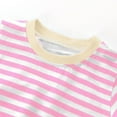 thumbnail image 3 of vdgthytj Toddler Kids Striped Short Sleeve T Shirts Casual Crewnck Cotton Summer Basic Tops for Boy Girl, 3 of 5