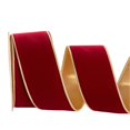 thumbnail image 1 of Cinta decorativa CSZD RIBBON de terciopelo rojo oscuro, 6,5 cm x 9,1 m, 1 of 9