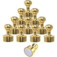 thumbnail image 1 of Pack of 12 Metal Magnets - 12 x 16 mm - Ideal for Fridge, Notice Board, DIY - Gold, 1 of 5