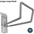 thumbnail image 3 of CrownWall Slat Wall Storage Organizer, Heavy Duty Steel Locking Loop Hook for Hanging Hoses, Cords, Ladders and Bulky Items, Slatwall Accessories Panels (2 Pack), 3 of 4