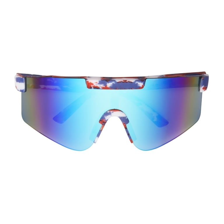 Panama Jack Retro Surf Shield Sunglasses, 100% UVA-UVB Lens Protection,  Scratch & Impact Resistant
