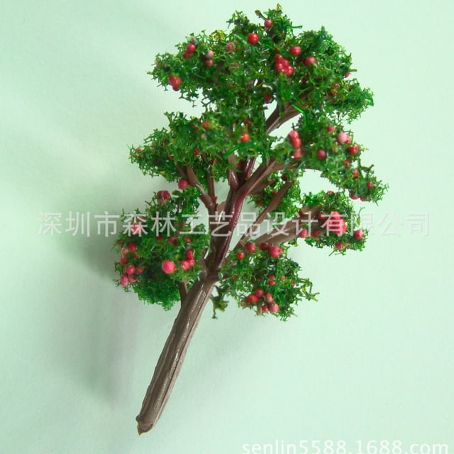 Shisuyan 6pcs Miniature Artificial Tree Model Apple Trees For Diy Sand Table Scenery Realistic Fake Apple Fruit Tree For Home Decor Faux Apple Tree