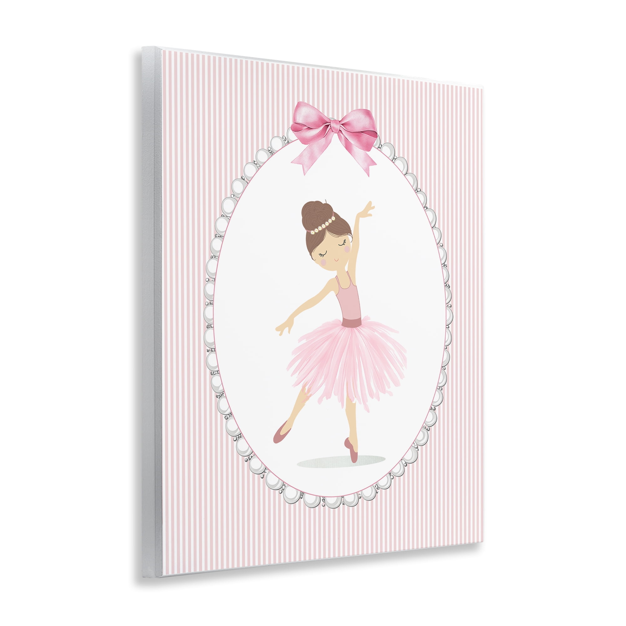 Stupell Industries Delicate Dance on Stripes Wall Plaque Art, design by Christine Simpson Art