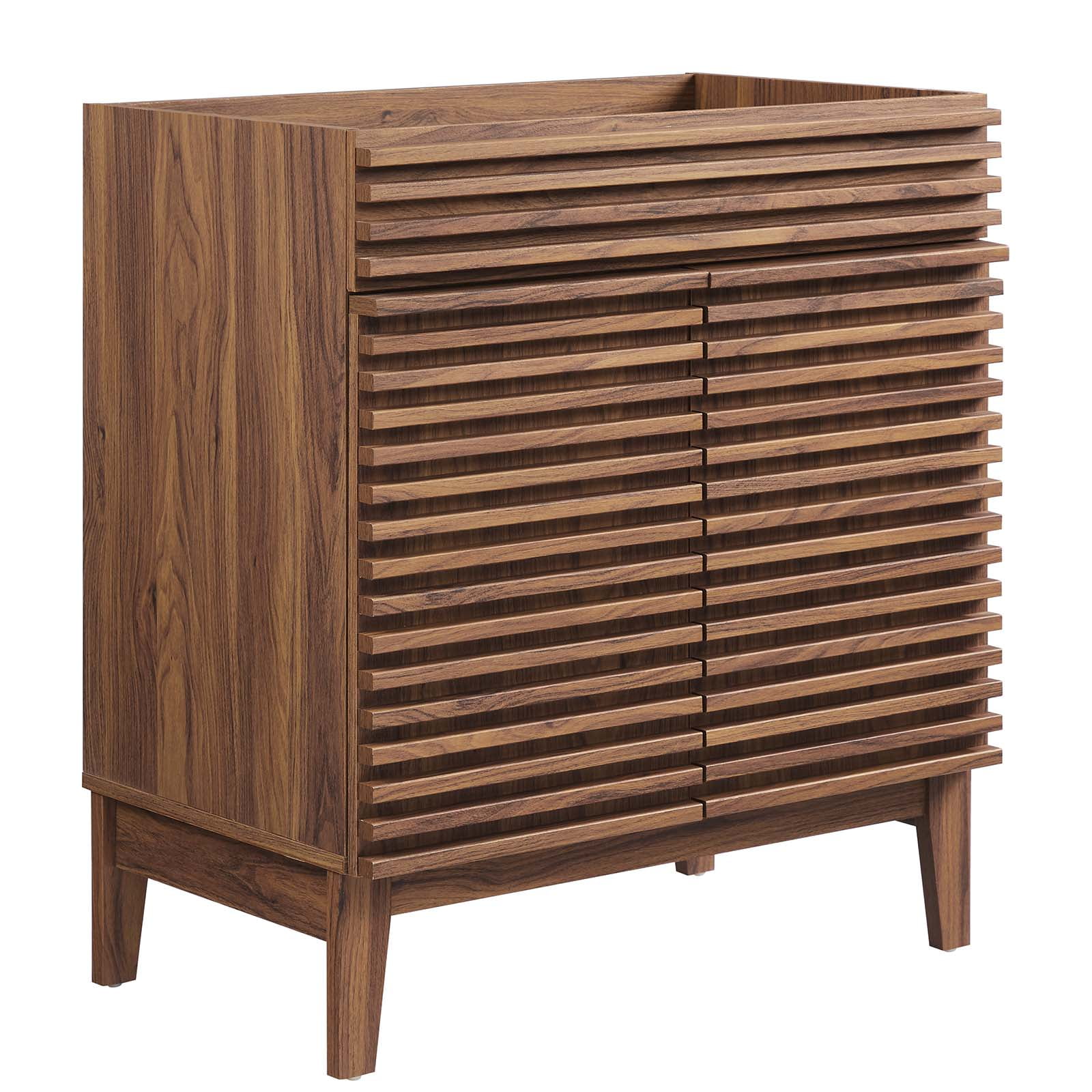 Modway Render 30" Bathroom Vanity Cabinet (Sink Basin Not Included) in Walnut