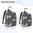 thumbnail image 4 of Balery Cute Sloth Vintage Canvas Backpack for Men and Women - Large Capacity, Durable Travel Laptop Bag for School, Work, Hiking, and Outdoor Activities, 4 of 7