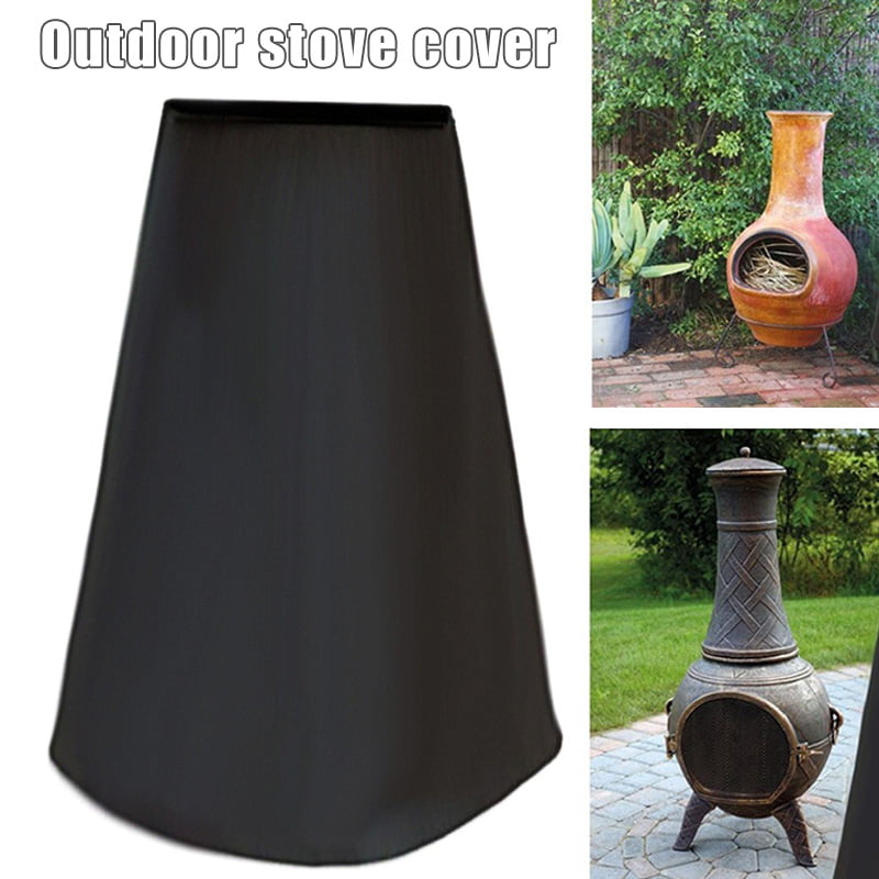 DANCHENG Classic Chiminea Accessories Water-Resistant 8X24X48inches Inches Brown Chiminea Cover 
