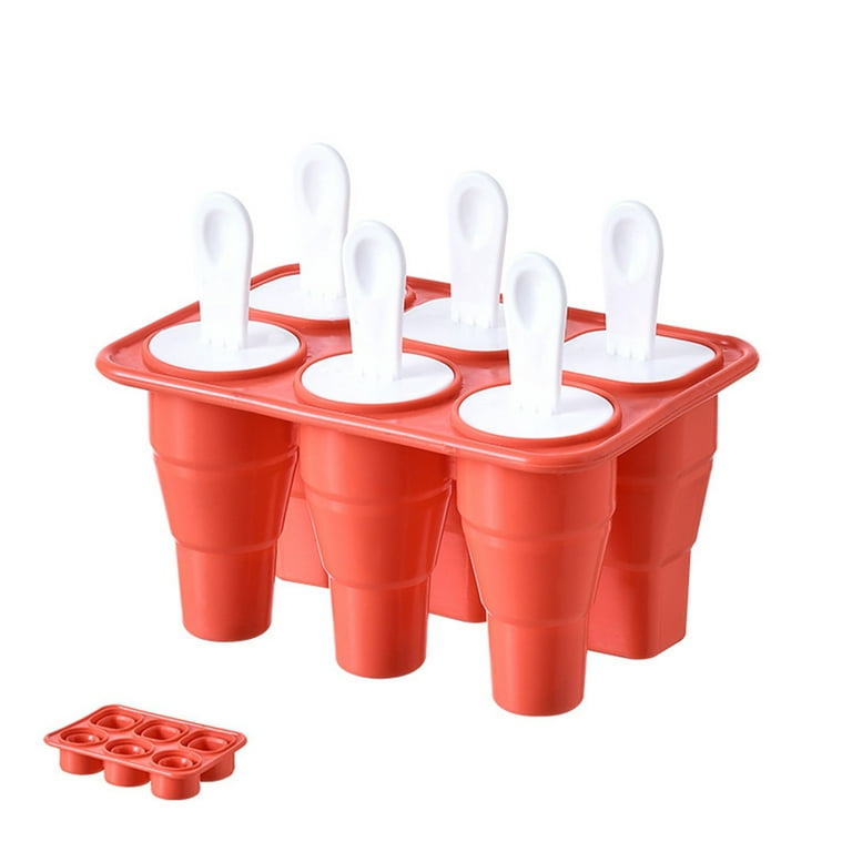 Round Ice Cube Tray with Lid Silicone Ice Pop-Molds, Easy Release Ice Cream  Mol-d, Reusable Popsicle Stick with for Homemade Popsicles & Ice Cream for  Cocktails, Ice coffee, and Juice 