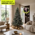 thumbnail image 2 of Árbol De Navidad Nevado Premium * Con Berries Y Piñas * Arizona Cypress De 2.2m De Alto Artego Thin Flocked Nevado Pino Artificial Frondoso + Maleta Transportadora Christmas Tree Decoración Navideña, 2 of 7