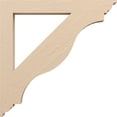 thumbnail image 3 of Ekena Millwork 3 1/2"W x 32"D x 32"H Funston Traditional Rough Cedar Woodgrain TimberThane Bracket, Primed Tan, 3 of 6