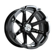 4/110 Motosport Alloys M12 Diesel Wheel 14x7 4.0 + 3.0 Black for Suzuki King Quad 700 4x4 2005-2007