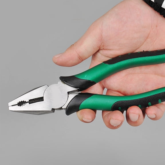 PTOOTP Heavy-Duty Green Steel Wire Cutter Pliers - 1Pc Household Tool for Cutting and Gripping
