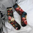 thumbnail image 5 of Cauagu Rose Flowers Print Crew Socks for Women and Men,Adult Athletic Running Socks 1-Pair Sports Socks Work Gear Socks with Moisture Wicking, 5 of 6