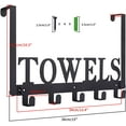 thumbnail image 3 of IZEYNO Over the Door Hooks, Door Mount Towel Holder, Towel Rack for Bathroom, Bedroom, Kitchen, 3 of 5