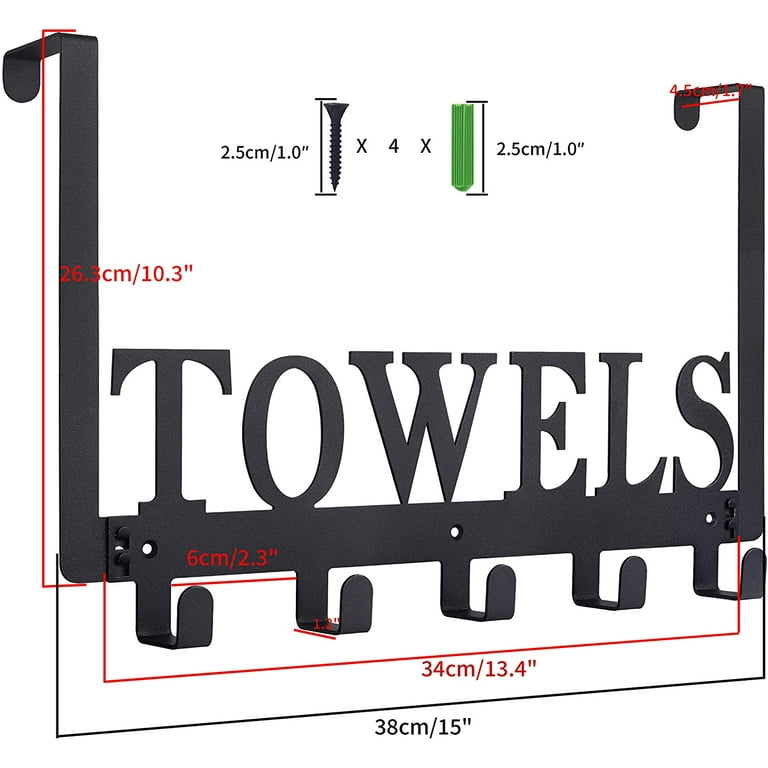 towel rail cherry wood wall mounted towel rail holder storage rack shelf 25  cm