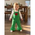 thumbnail image 3 of Cjfdfy Toddler Baby Girls Christmas Overalls Outfit Merry Christmas Embroidery Sleeveless Bell Bottom Romper Kids Cute My First Christmas Fall Winter Outfit  6M-4Y, 3 of 9