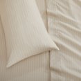 thumbnail image 7 of Great Bay Home Striped Microfiber Wrinkle Resistant Sheet Set  (Full, Taupe), 7 of 7