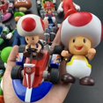 thumbnail image 3 of Super Mario Pull Back Car Green Yoshi Donkey Kong Bowser Luigi Toad Princess Peach figura de acción juguetes Anime Game Doll, regalo para niños, 3 of 5