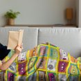 thumbnail image 3 of 70s Party Soft Flannel Fleece Throw Blanket, Music Tape Design Pattern Audio Cassette Oldschool Cool Record Analogue, Cozy Plush for Indoor and Outdoor Use, 50" x 70", Multicolor, by Ambesonne, 3 of 5