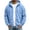 Blue, variant on Mens Zip Up Hoodie Fall Essentials Jackets Light Weight Long Sleeve Sweatshirt Plain Fall Clothes Cool Gym Lightweight Workout M