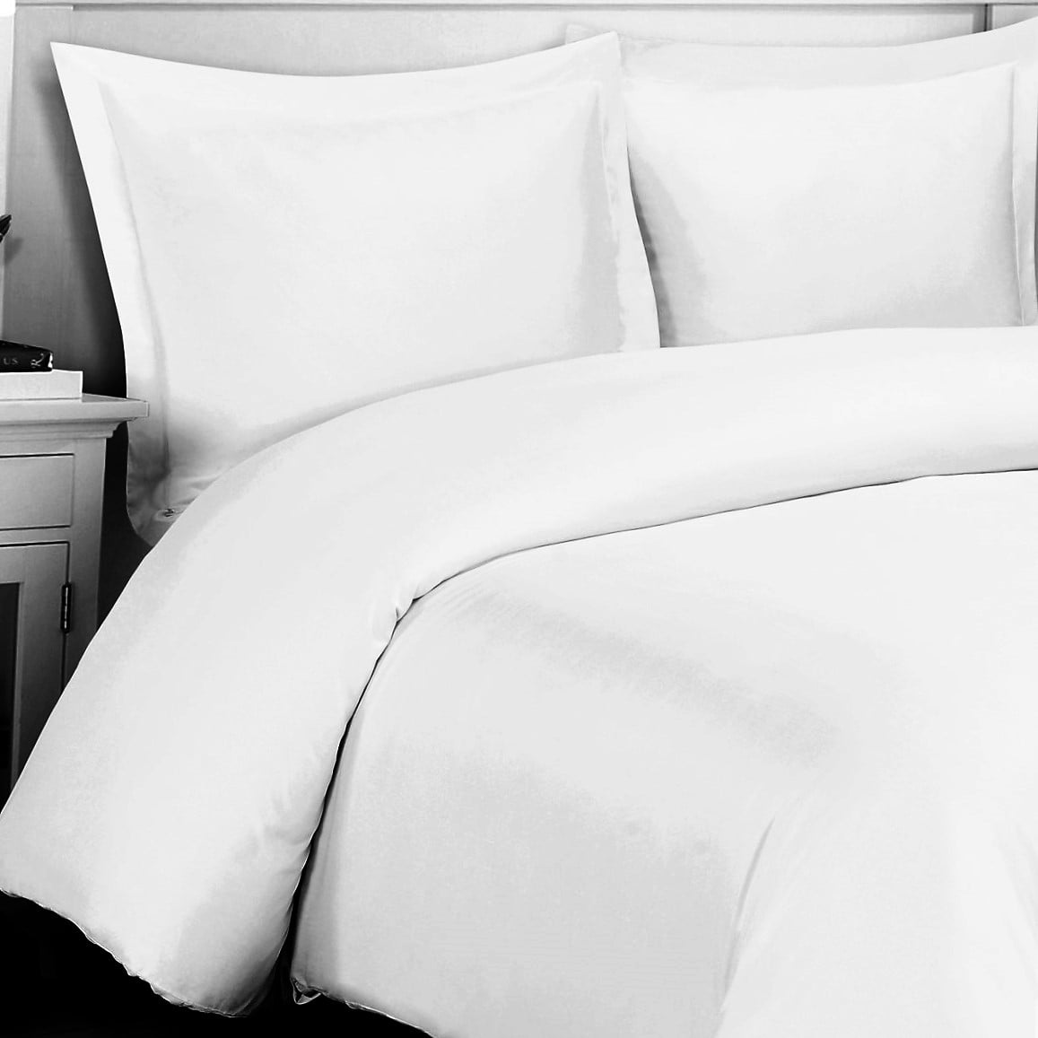 Silky Soft Bamboo Cotton Blend Hybrid 3Piece Duvet Cover Set King