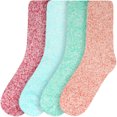 thumbnail image 2 of Chirpy Socks Women's Fuzzy Warm Feather Soft Socks - Assortment 4A - 4prs, 2 of 8