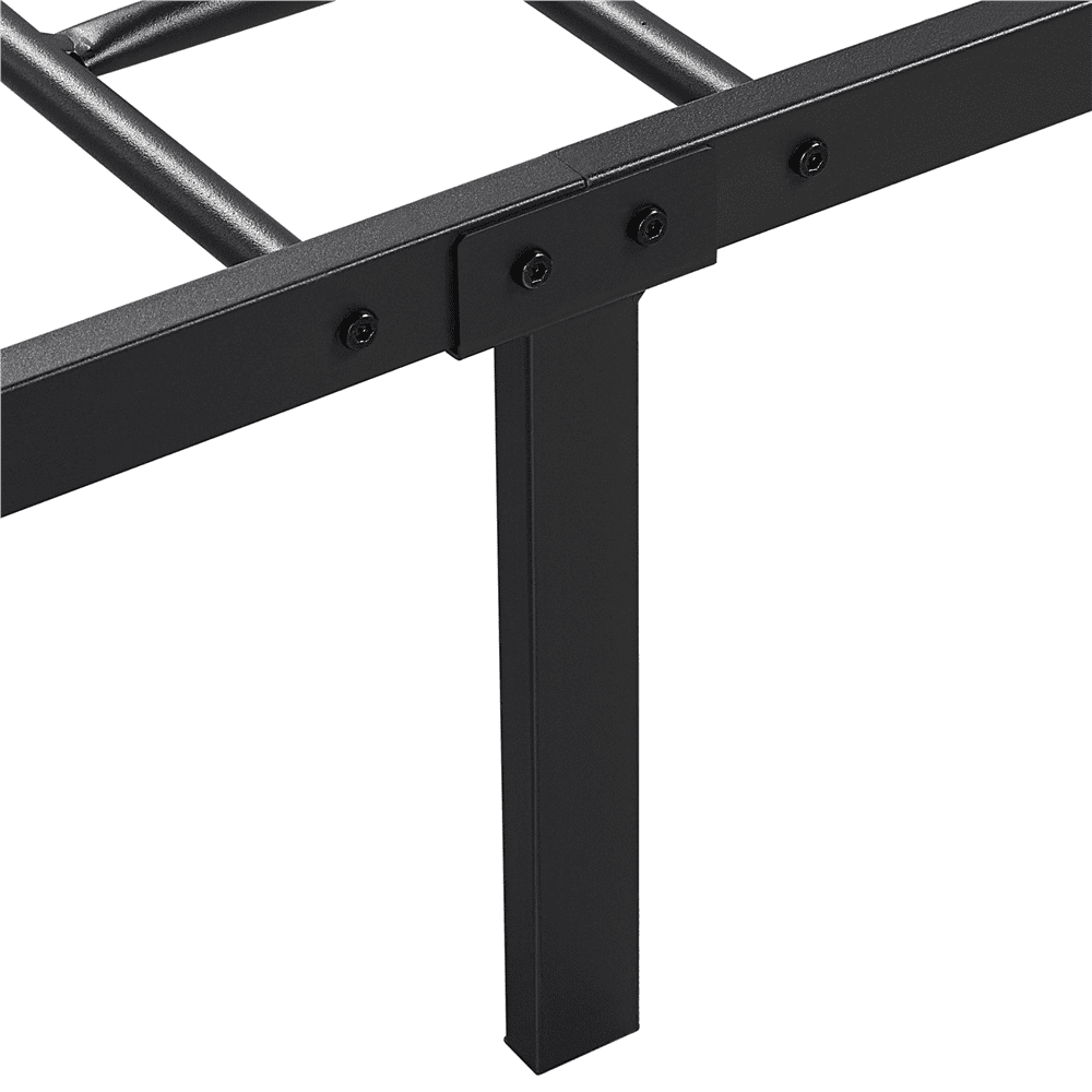 Alden Design Metal Platform Bed Frame with High Headboard, All Ages, Twin XL, Black