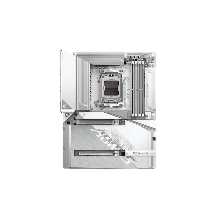 GIGABYTE B850 AORUS STEALTH ICE AMD AM5 Motherboard, ATX, DDR5, 4x