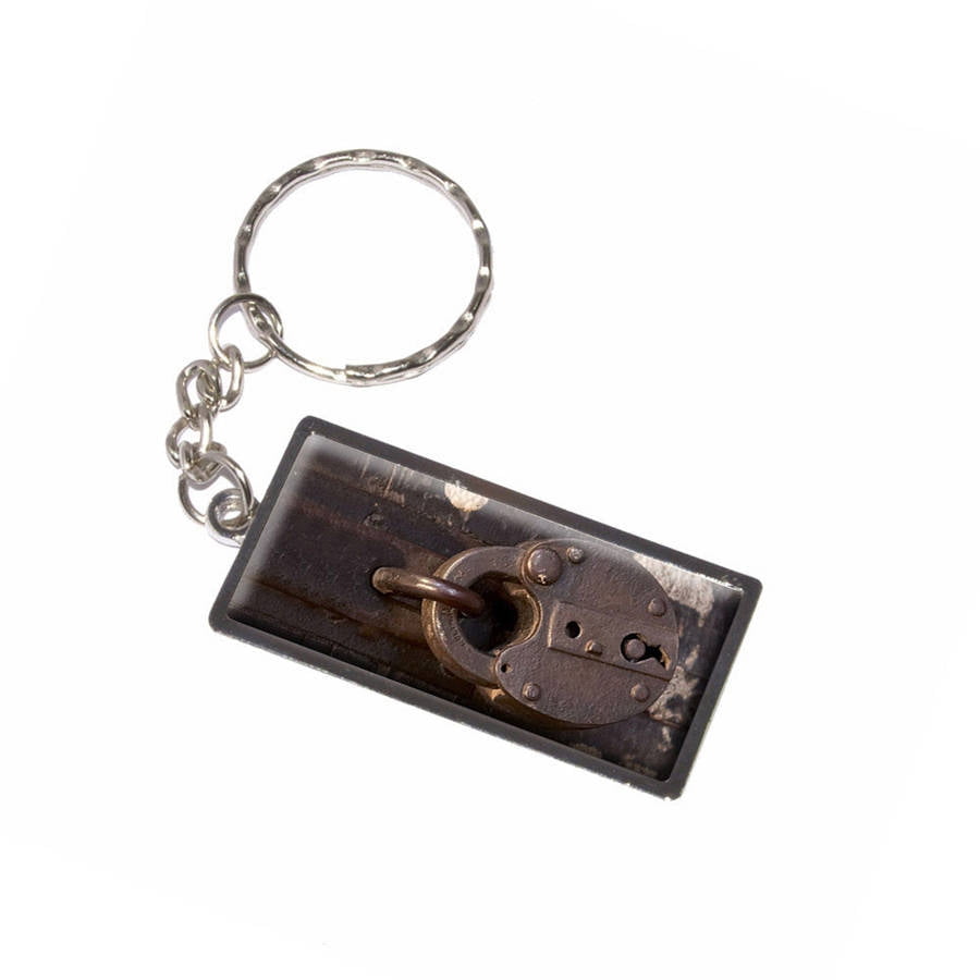 Lock Locked Padlock Secure Keychain Key Chain Ring