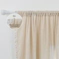 thumbnail image 5 of Aofoto Linen Blend Daisy Curtains for Living Room, Classic Printed Flower Rod Pocket Curtains for Bedroom, 2 Panels, 42"x96", 5 of 6