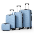 thumbnail image 2 of YYAo Luggage Set, Suitcase Set, Travel Luggage,V-Shaped Stripes 4-Piece Suitcase With Pp Handbag Pp Trolley Case 14In 20In 24In 28In- Sky Blue, 2 of 9