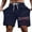 Navy Blue, variant on Men's Lightweight Letter Print Casual Shorts Polyester Summer Streetwear