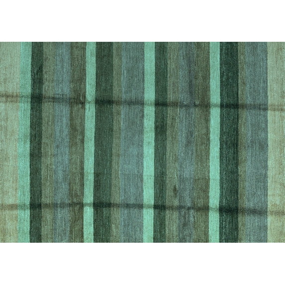 Ahgly Company Indoor Rectangle Abstract Light Blue Modern Area Rugs, 3' x 5'