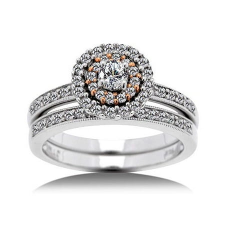 3/4 Cttw 14 Kt Bridal Set