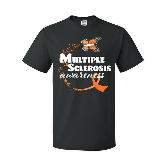 Inktastic Multiple Sclerosis Awareness Butterfly Ribbon T-Shirt