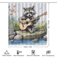 thumbnail image 2 of Raccoon Playing Guitar Western Shower Curtain Cloth Fabric Bathroom Decor Set with Hooks, 2 of 7
