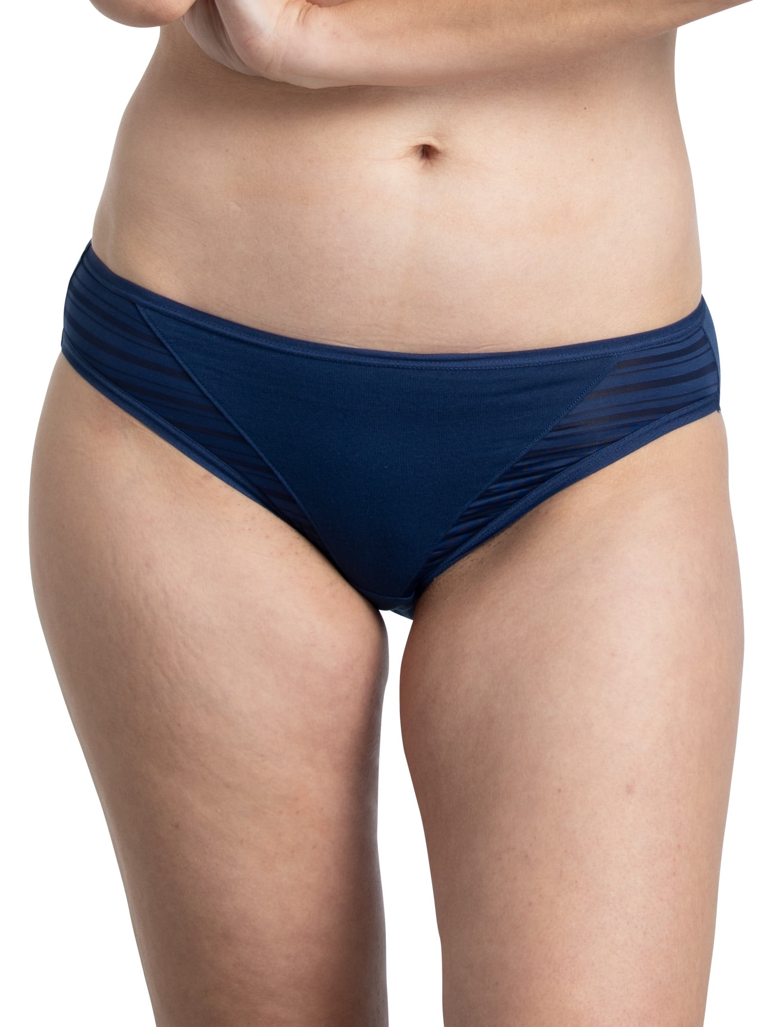 ★AGNEL★ Blueberry Bikini Panties Fruit of the Loom Women's Coolblend Underwear, 4-Pack