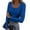 Blue, variant on Womens Long Sleeve Tops Slim Fit T Shirt Stretchy Square Neck Tee Shirts Tops Basic Tee Tops Comfy Stretch Ribbed Knit Solid Shirt