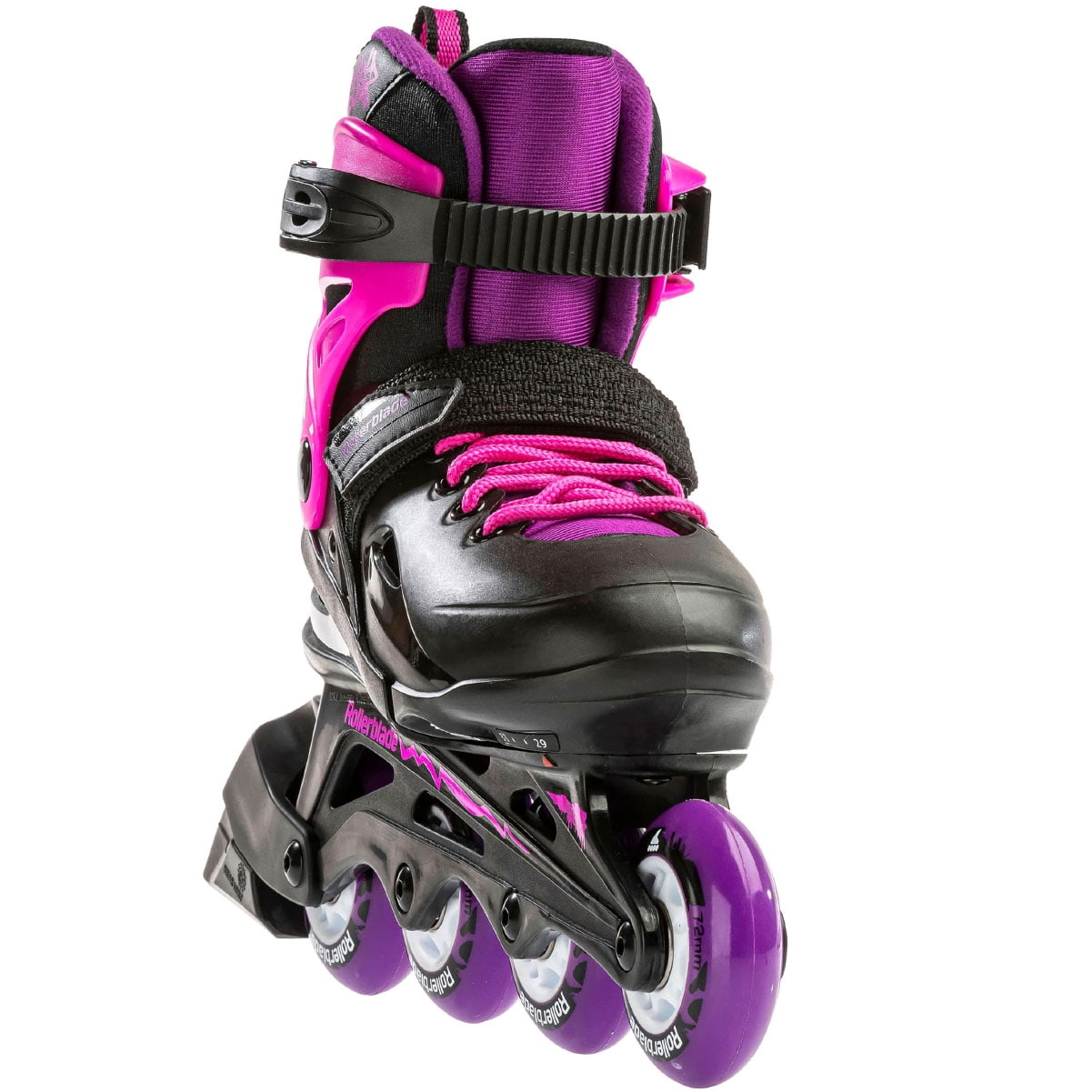 ROLLERBLADE Kids' Fury Black/Pink Skates, Size: 2-6 (073755007Y9-2-6)