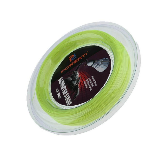 pitrice Raquette de Badminton en Nylon Durable Haute Flexibilité Jaune Fluorescent