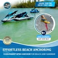 thumbnail image 5 of WavesRx Beach Anchoring Bundle for PWC | 12" WaveCobra Aluminum Spike Stern Anchor + 7ft AnchorMate Flat Bungee (Stretches to 14ft) | Ultra-Light Patented Design Keeps Your Jet Ski Securely Anchored, 5 of 6