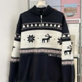 thumbnail image 4 of Mens Christmas Sweater - Autumn Winter Knitted Pullover Casual Warm Christmas Elk Pattern Sweater Cozy Men's Clothing, 4 of 5