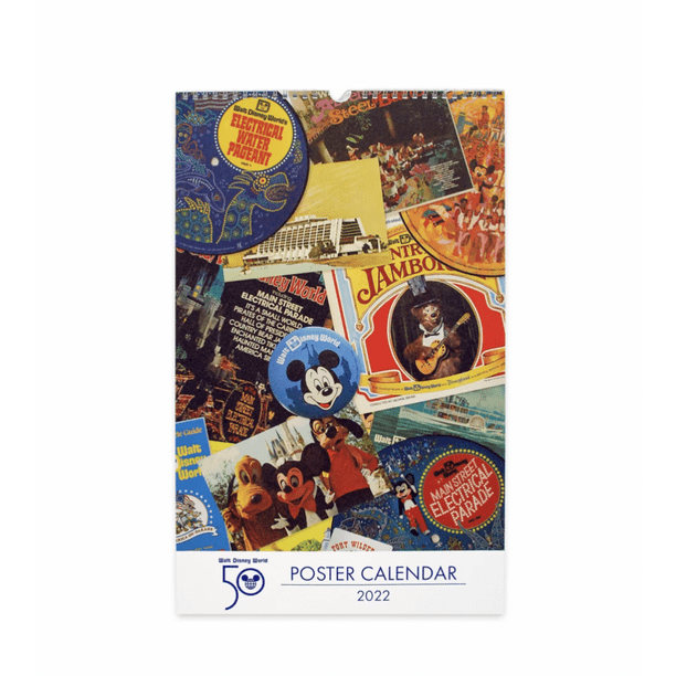 Disney Parks Attraction Poster Calendar 2022 12 Months 50Th Anniversary Wdw New - Walmart.com