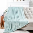 thumbnail image 3 of Home Soft Things Serengeti Double Sided Faux Fur Throw - Light Blue - 50" x 70", 3 of 8