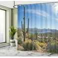 thumbnail image 5 of Ambesonne Nature Shower Curtain, Cactus on the Valley, 69"Wx70"L, Blue Green, 5 of 5