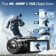 NBD 4K Video Camera Camcorder 3.0 IPS Vlogging Camera 48MP Digital Video Camera with 32GB SD Card